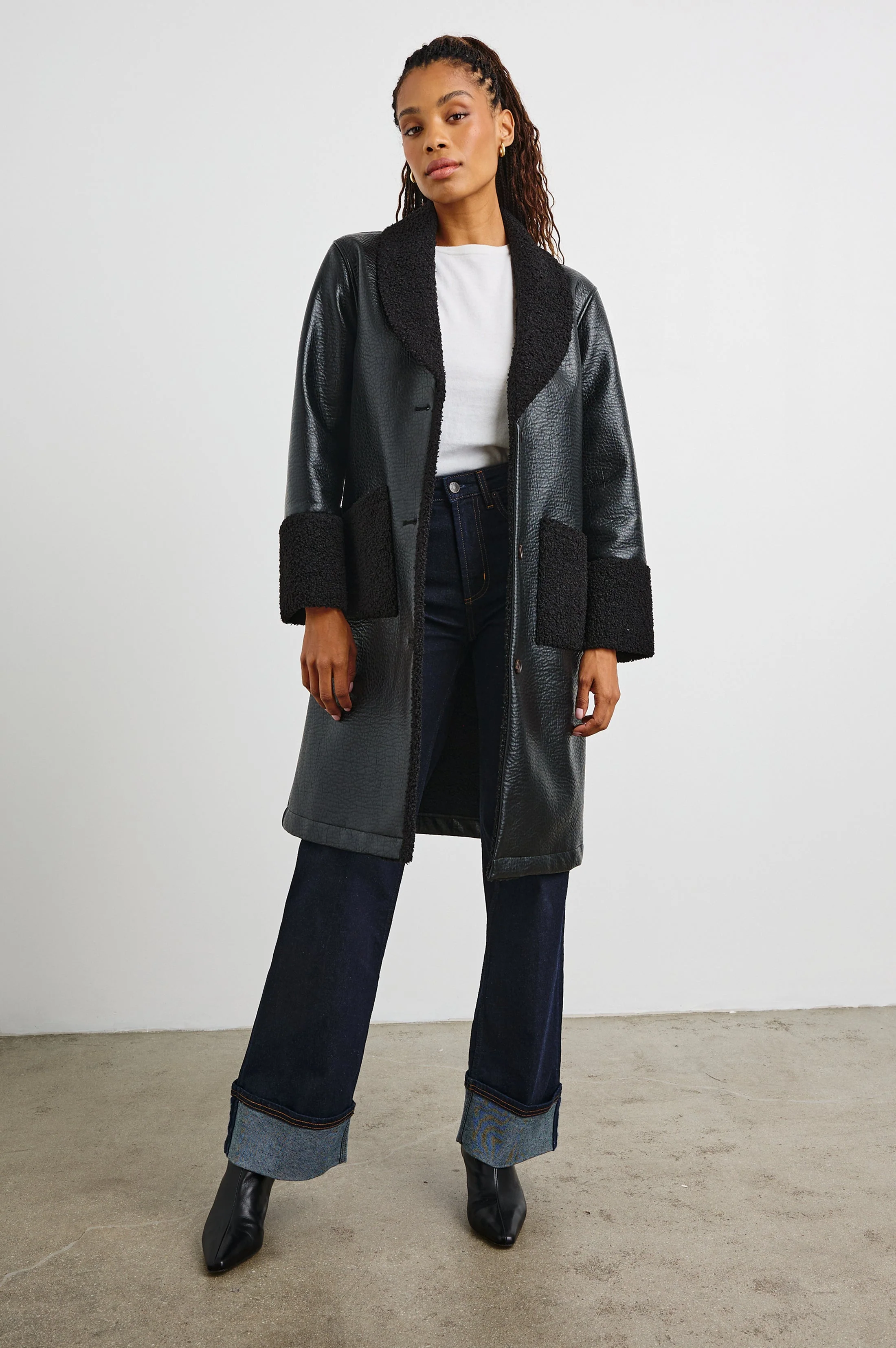 ZODIAC JACKET - BLACK SHEARLING - Image 3