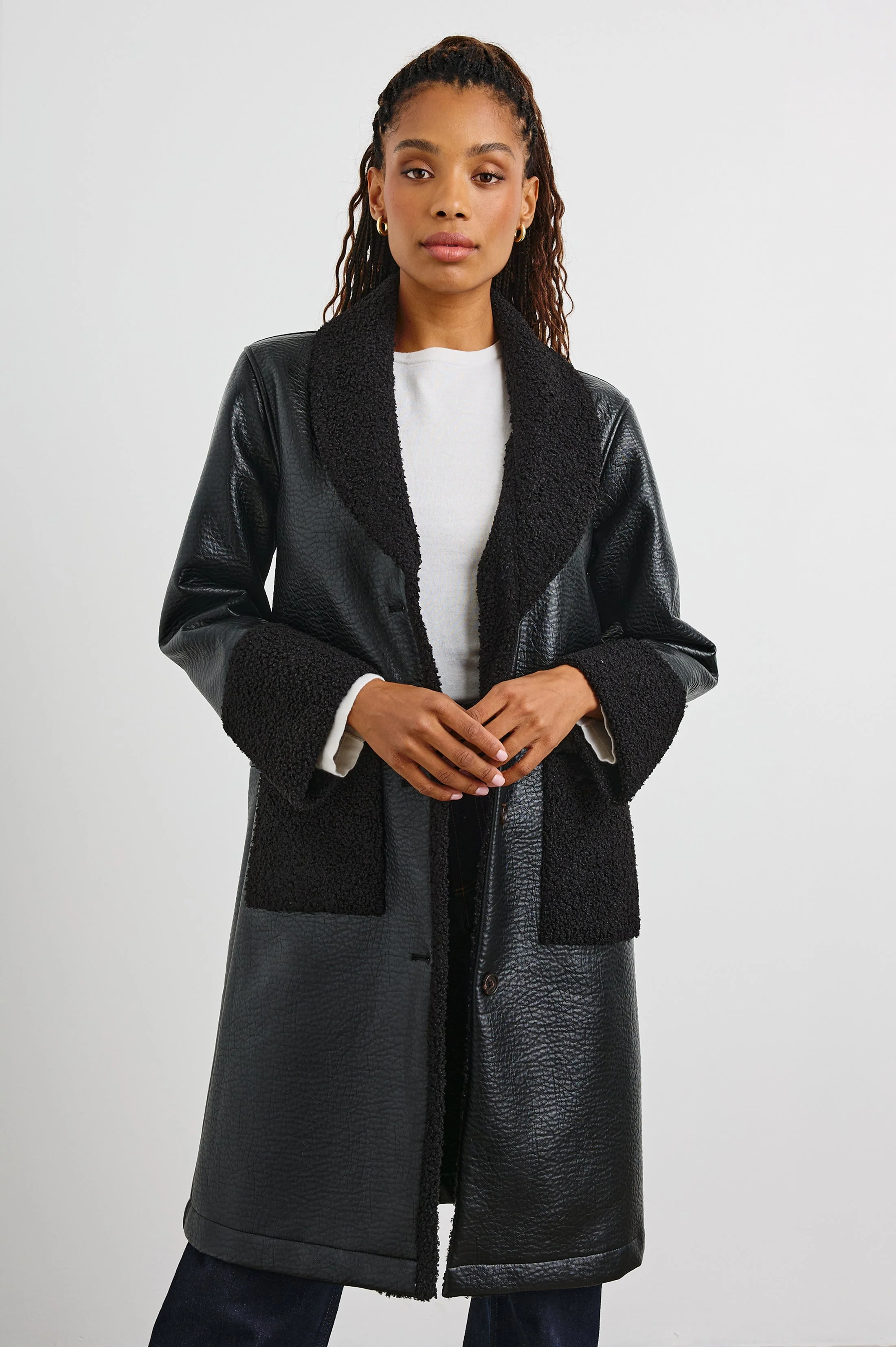 ZODIAC JACKET - BLACK SHEARLING - Image 4