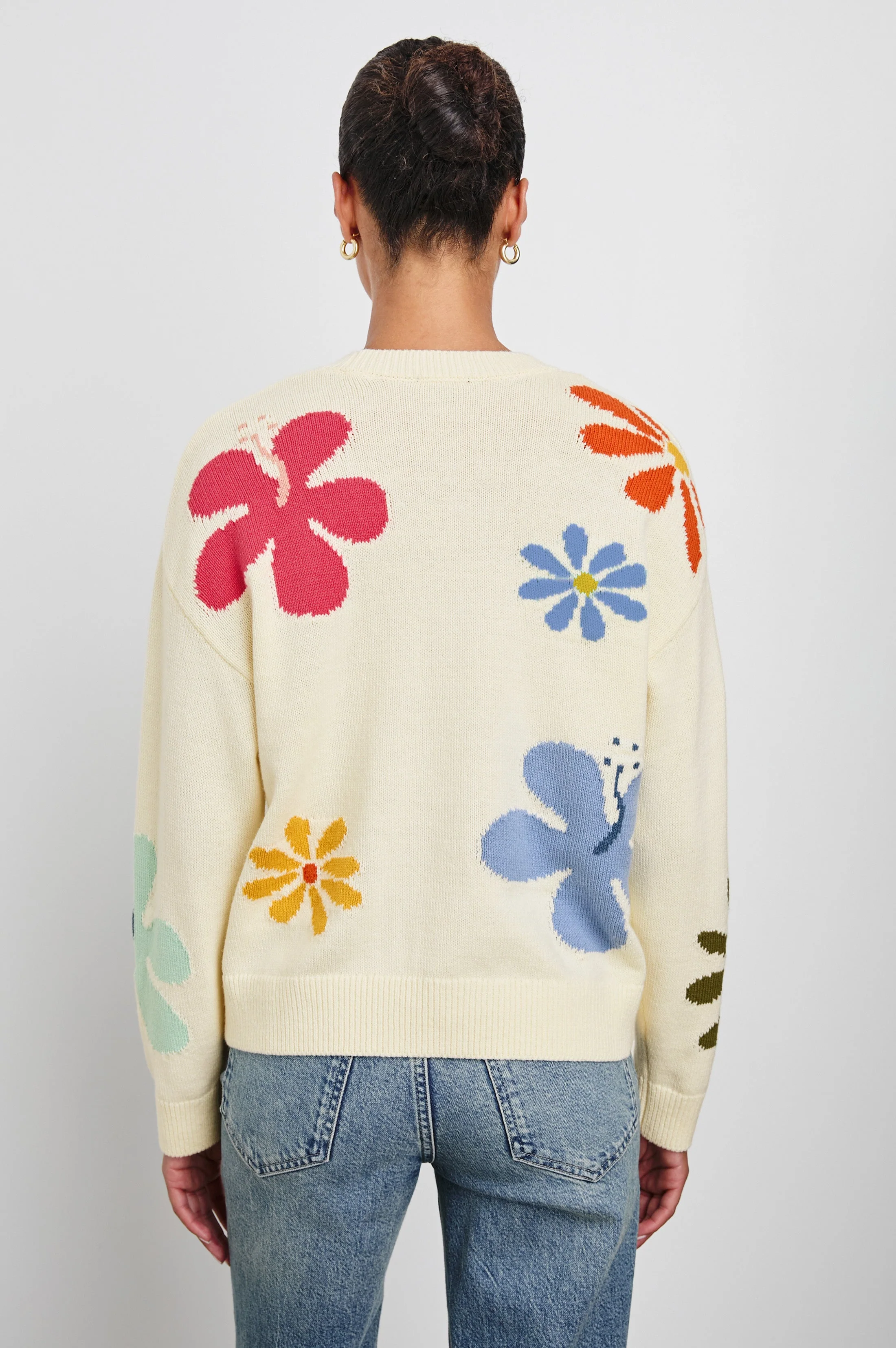 ZOEY SWEATER - IVORY HIBISCUS - Image 5